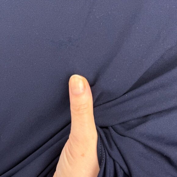 ST. JOHN CAVIAR Collection Navy Blue Marine Fine Knit Quiet Luxury Sweater S - Picture 9 of 11